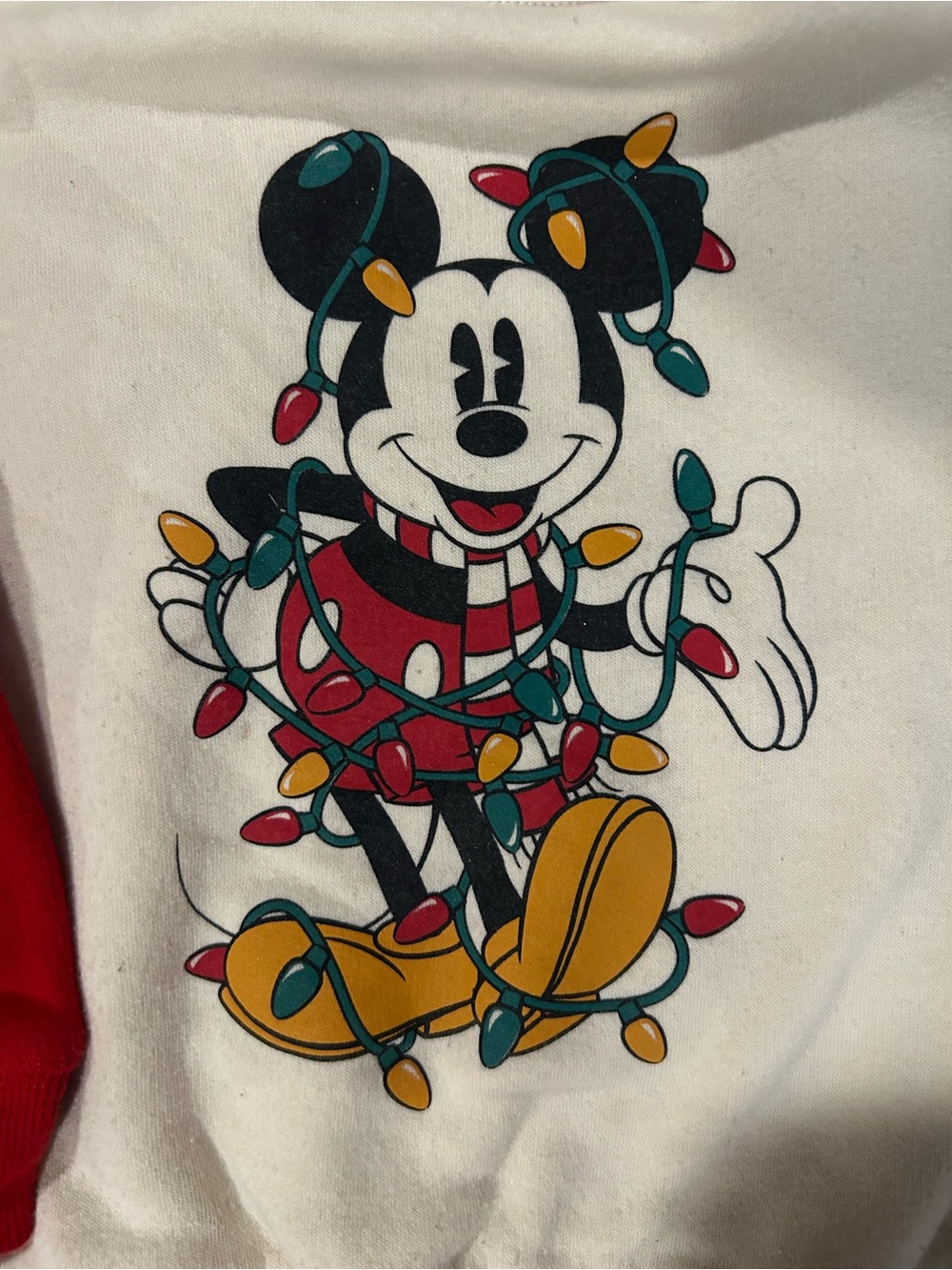 Disney Mickey Mouse Christmas Lights Toddler Sweatshirt 3T Jumping Beans Holiday